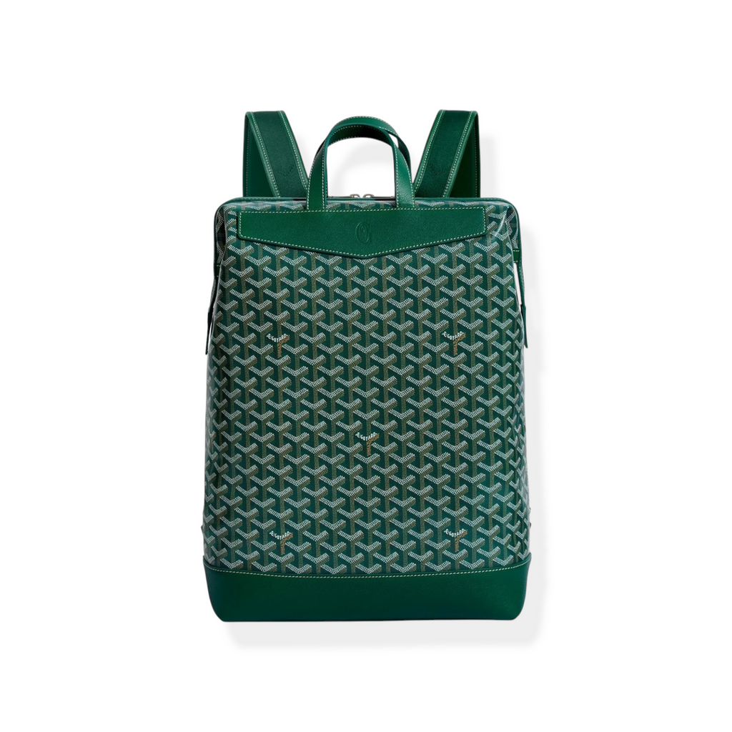 Luxury Green Woven Leather Backpack