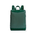 Luxury Green Woven Leather Backpack
