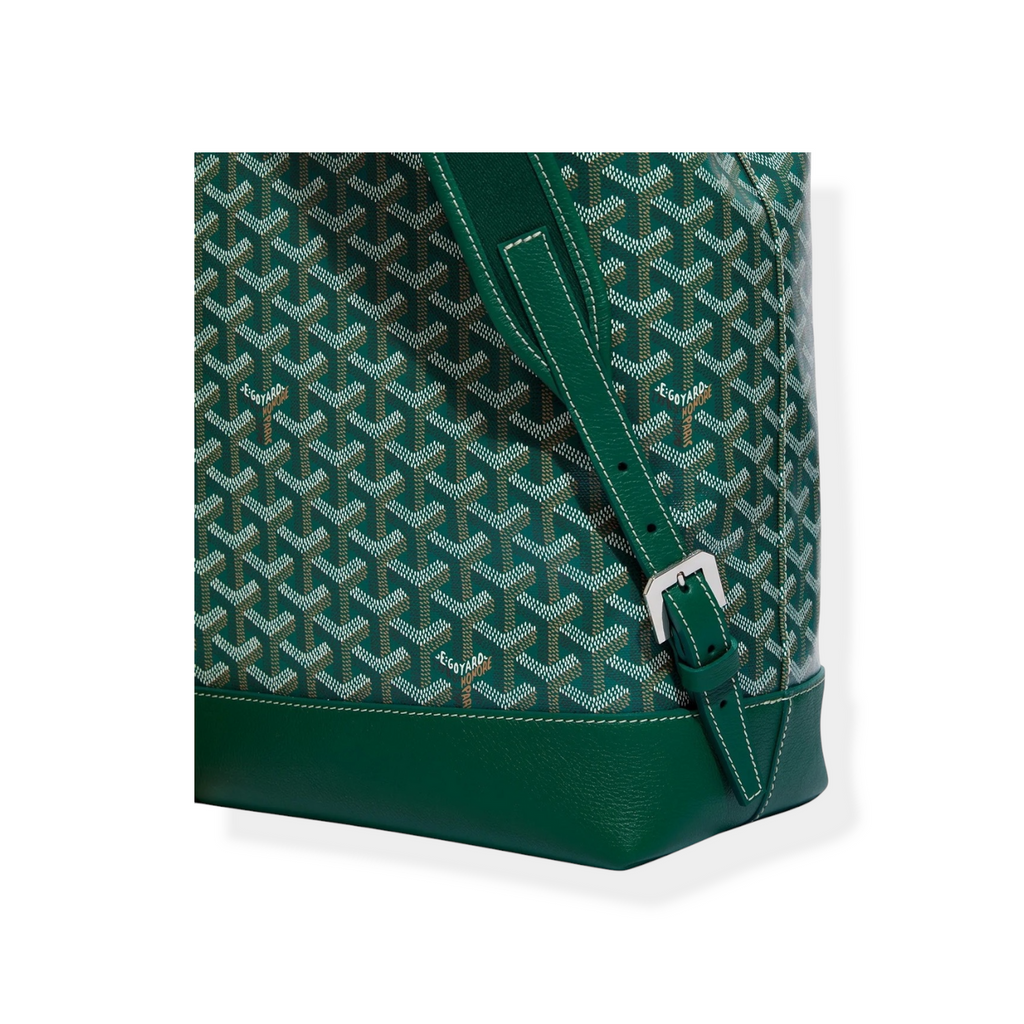 Luxury Green Woven Leather Backpack