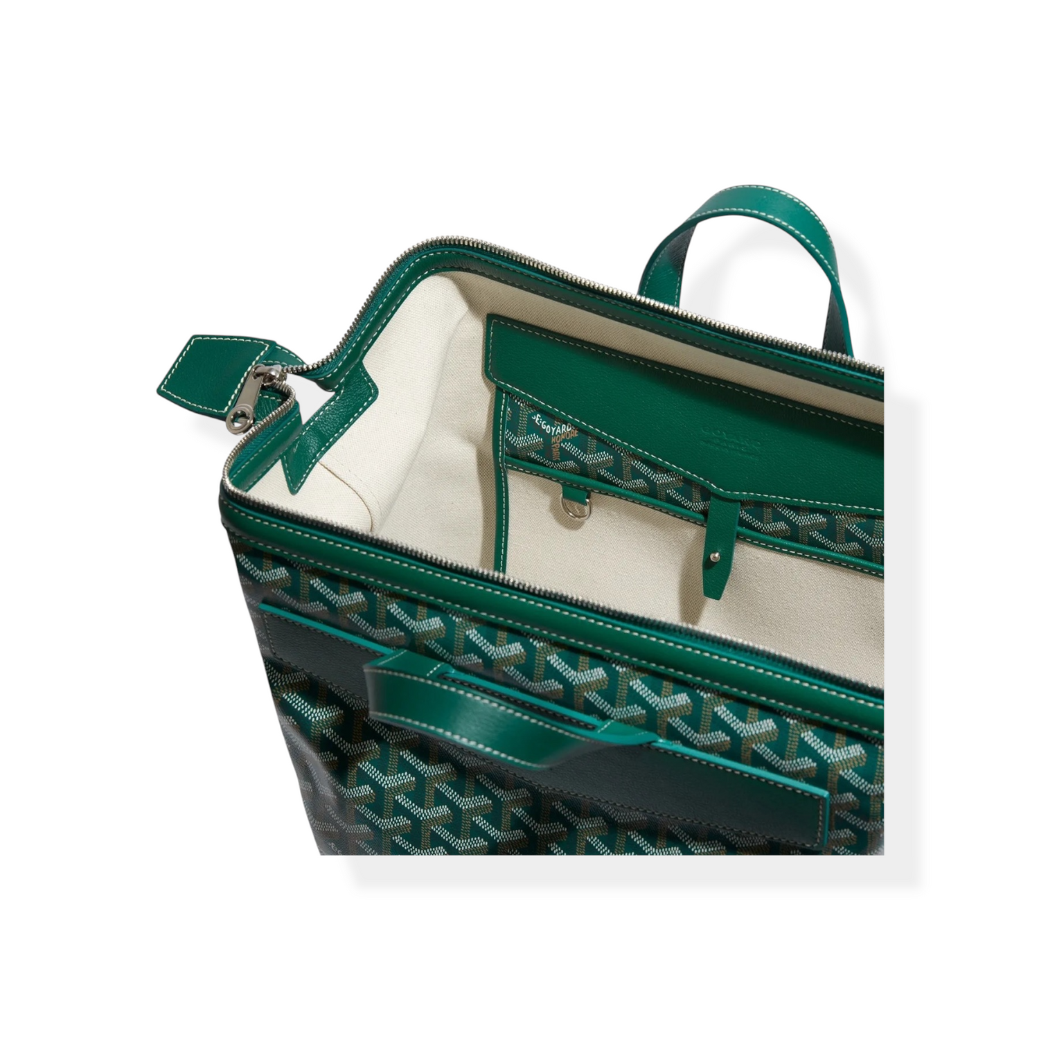 Luxury Green Woven Leather Backpack