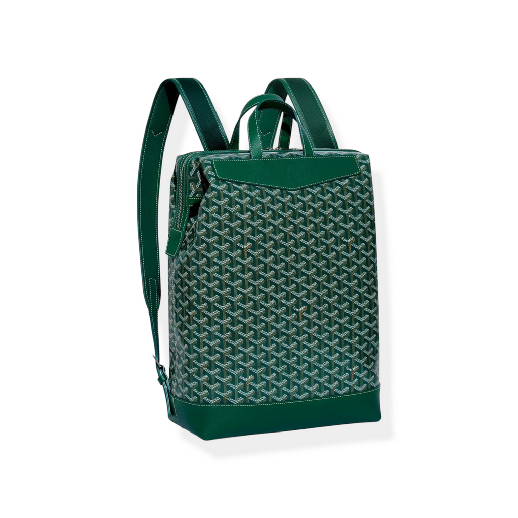 Luxury Green Woven Leather Backpack